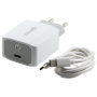 СЗУ RED LINE Tech USB-Type-C QC3.0+кабель Type-C (модель NT-6), белый
