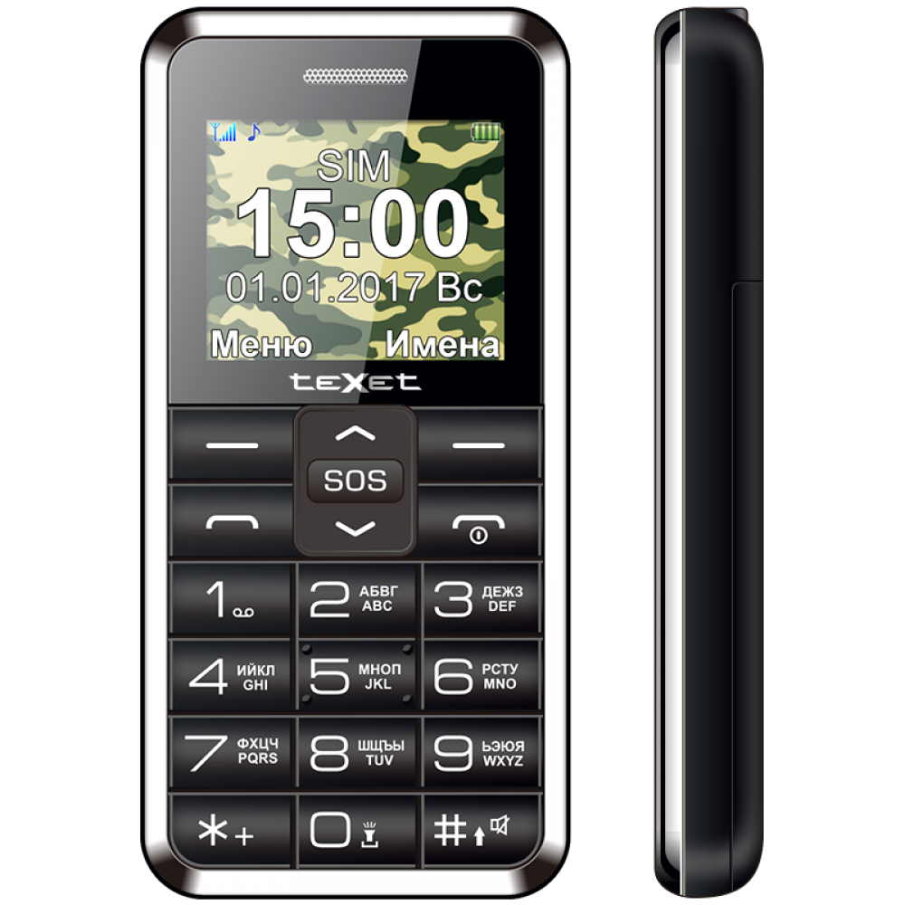 Сотовый телефон TEXET TM-101 Black