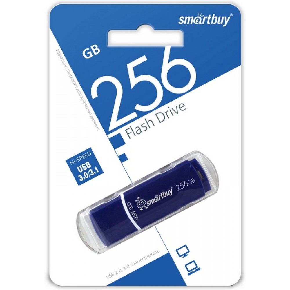 USB флеш SmartBuy_256Gb Crown Blue