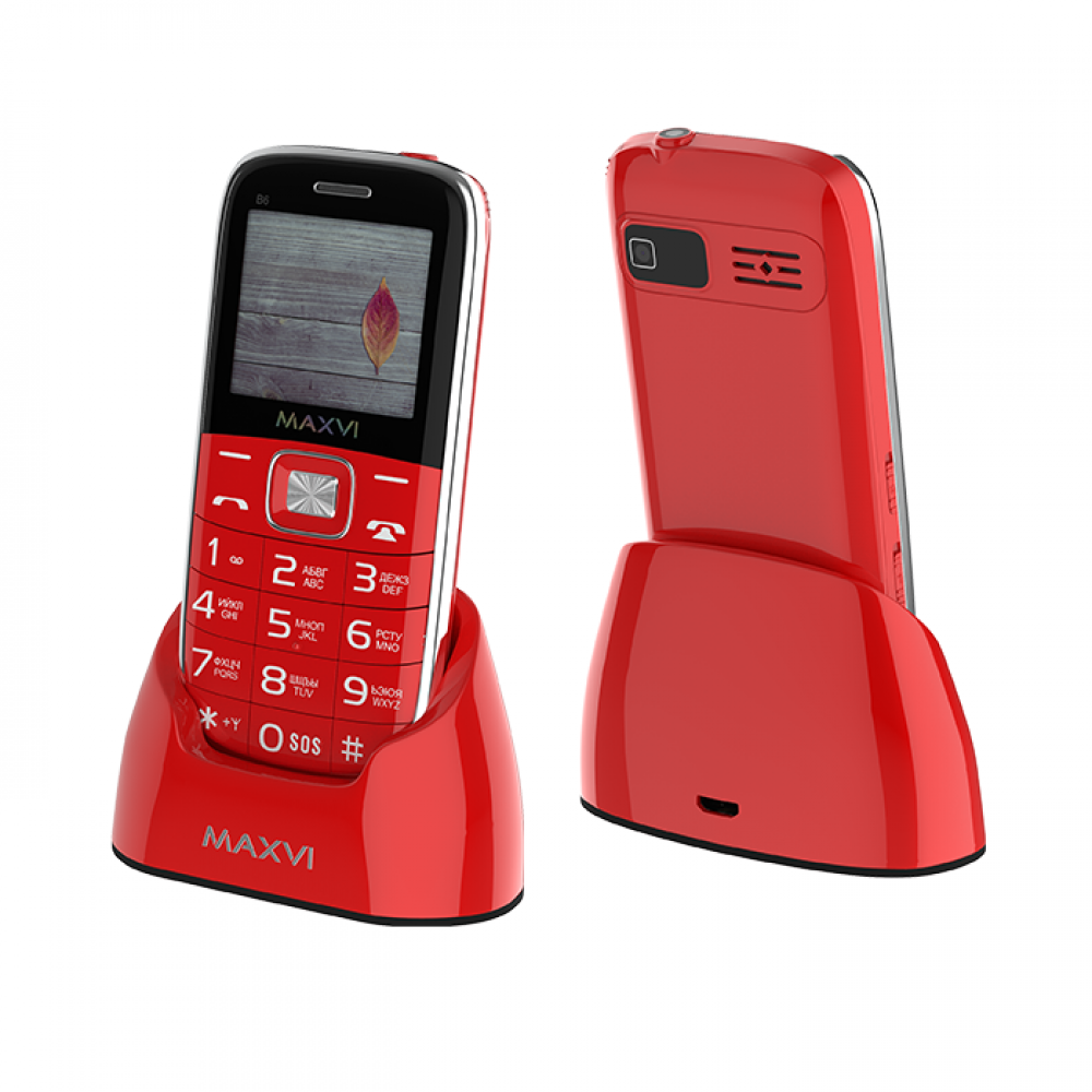 Сотовый телефон MAXVI B6, красный