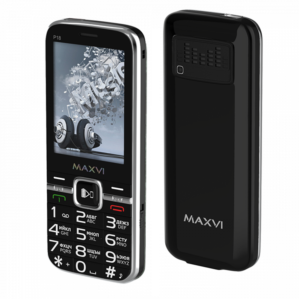 Сотовый телефон MAXVI P18, черный