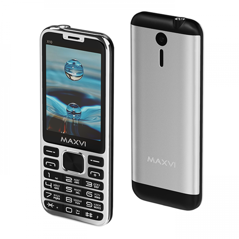 Сотовый телефон MAXVI X10, серебряный