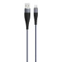 Кабель SOLID, USB 2.0-microUSB, 1.2м, 2,1А, усиленный, цвет титановый, OLMIO