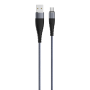 Кабель SOLID, USB 2.0-Type-C, 1.2м, 2,1А, усиленный, цвет титановый, OLMIO