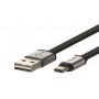 Кабель USB 2.0 - microUSB, 1м, 2.1А, двухсторонний, плоский, OLMIO
