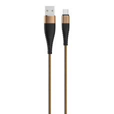Кабель SOLID, USB 2.0 - microUSB, 1.2м, 2,1А, усиленный, цвет капучино, OLMIO